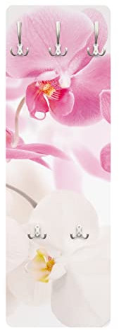 Bilderwelten Orchideen Garderobe - Delicate Orchids - Blumen Weiß Rosa Pink, Größe HxB:119cm x 39cm