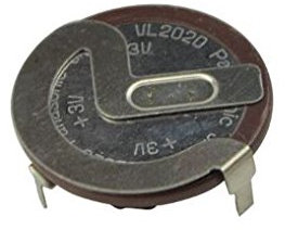 Topalli - Pile Bouton Rechargeable Vl2020 Broches à 90 degres Compatible avec clé de Voiture BMW Séries 3, 5 et 7