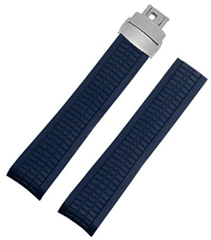 [Richie Strap] 21 mm Gummiband Silikon-Armband Schnalle passend für Armbanduhr Patek Philippe Aquanaut [5164/5165]