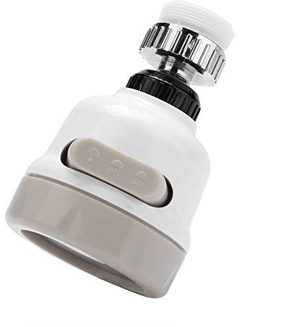Fdit 360° drehbarer Küchenarmatur Sprühkopf Wasserhahn Spritzfilter Düse 3 Modi einstellbar