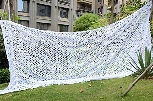 OAREA Red de Camuflaje de Color Blanco Nieve de Camuflaje Neta 3x4M (9,8x13ft)