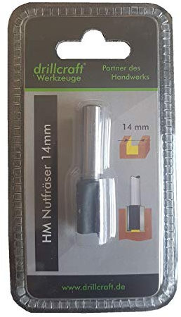 Schaftfräser Nutfräser D 14mm Schaft 8mm, HM, C Profil Holzfräser T-Nutschiene
