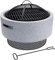 HHP Brasero Moderne avec Attrape-étincelles - Diamètre : 52 cm - Extrêmement Stable - Poids : 10 kg - Grille Amovible