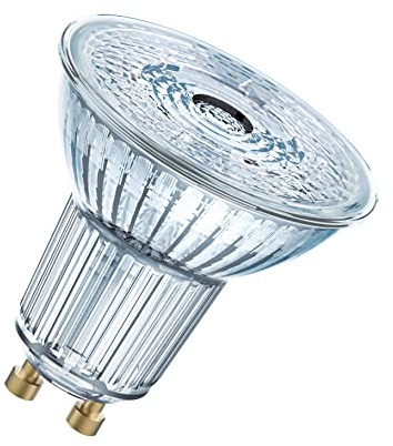 Osram Dimmbare PAR16 LED Reflektorlampe mit GU10 Sockel, Kaltweiss (4000K), Glas Spot, 5.5W, Ersatz für 50W-Reflektorlampe, LED SUPERSTAR PAR16, yellow and black, Single-Pack