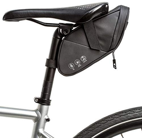 YOUCAI Fahrrad Satteltasche, Kompakte wasserdichte Rahmentasche Fahrradtasche Packtasche Reparaturwerkzeugtasche Fahrrad Handytasche für Mountainbikes, Fahrräder, und Rennräder Schwarz S