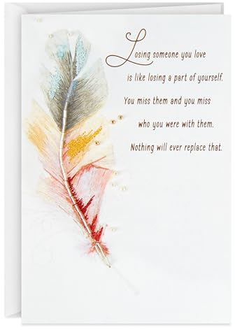 Hallmark Sympathy Card (Gemstone Feather)