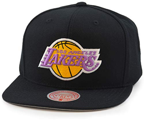 Mitchell & Ness Wool Solid Snapback LA Lakers Black