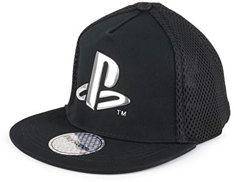 Popgear Playstation Schnappkappe, Kinder, One Size, Schwarz, Offizielle Handelsware