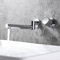 SJQKA-Waschtischarmatur Wasserfall Wandmontage Wasserhahn Wand Unterputz Einzigen Handgriff 2-Loch Badarmatur Heiß Und Kalt,für Badezimmer Waschtisch Oder Badewanne Unterputz (Silver)