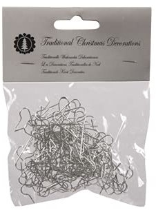 100 STK Kugelhaken Silber Farben Kugel Haken Weihnachtskugelhaken Aufhänger 33mm Hänger Kugelhaken Christbaumkugeln Kugelaufhänger OTH