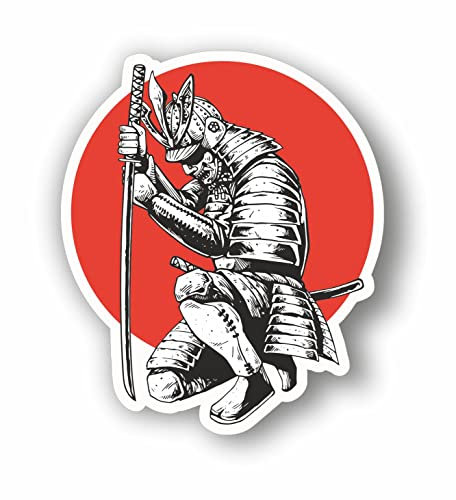 AMA SHOP Aufkleber Samuri, Modell 2 aus PVC, für Wandmontage, Auto, Motorradhelm, Wohnmobil