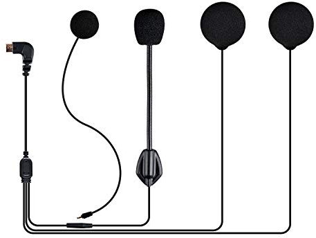 Fodsports FX6 FX6S Headset-Zubehör (EIN Satz Lautsprecher und Mikrofon) für FX6 FX6S Motorrad Bluetooth Intercom Headset (weiche und Harte Mikrofone im Lieferumfang enthalten)