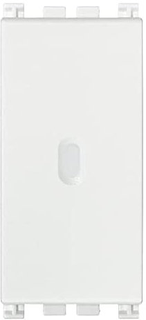 VIMAR 19104.B Deviatore assiale 1P serie Arké, 10 AX 250 V illuminabile, tasto sostituibile, max 100 W per lampade con alimentatore integrato (IEC 60669-1:2017), bianco