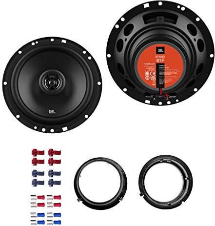 JBL Stage1 61F Lautsprecher mit Einbauset passend für Mercedes E-Klasse Limo (W210) 1995-2002 Heckablage 400 W 165mm 2 Wege Koax
