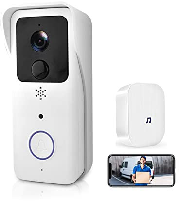 5G 2.4G Wifi Video Doorbell 1080P Tuya Smart Outdoor Wireless Intercom Home Door Bell Waterproof Wireless Doorbell Camera,2-Way Audio, Night Vision, IP65 Waterproof