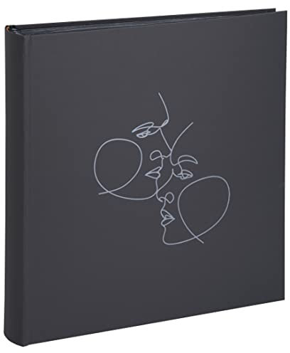 Exacompta 16078E Fotoalbum ART 300 Fotos 60 schwarze Seiten Format 29 x 32 cm Einband aus mattschwarzem Kunstleder mit Glanzprägung
