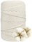 DXRPO Hilo Macrame 4mm x 120m, Cuerda Macrame de Algodón Suave de 4 Hilos, Hilo Macrame 4mm, Macrame Cortinas, Macrame Colgante, Decoracion Paredes de Dormitorio y Boda Decoracion (Beige)