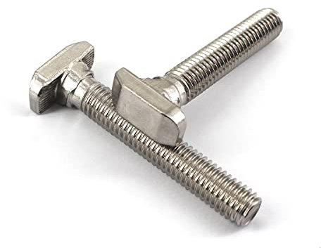 20 pernos M8 x 30 mm de acero inoxidable 304 con ranura en T serie 40, perfil de aluminio, tornillo en forma de T, tamaño de cabeza de 17,8 mm