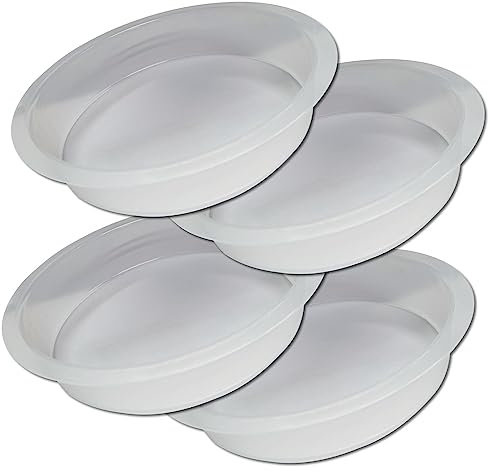 Essential Arts EAP Pack of 4 Replacement Wild Bird Seed Feeder Bowl or Water Dish | Clear Plastic | Standard Size to Fit Most Feeding Station Stands