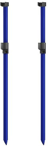 Genérico Soporte caña de pesca para surfcasting. longitud 100 cm, 2 unidades lote. Soporte caña playa. color azul y negro