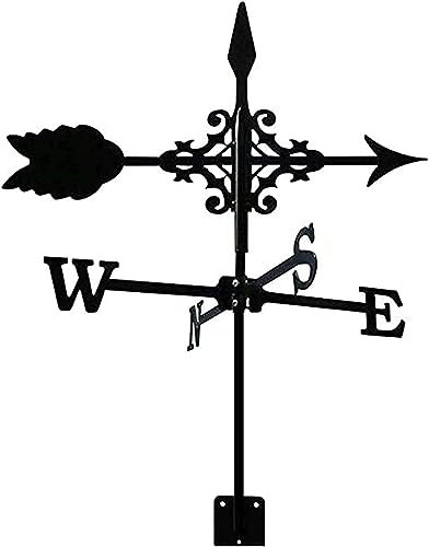 Girouette en Acier Inoxydable indicateur de Direction du Vent pour Balcon rétro scène Ferme Jardin Patio flèche girouette Outils Mesure