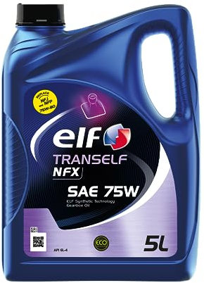 Elf Tranself NFX SAE 75W - Aceite fluido de transmisión para engranajes, 5 litros