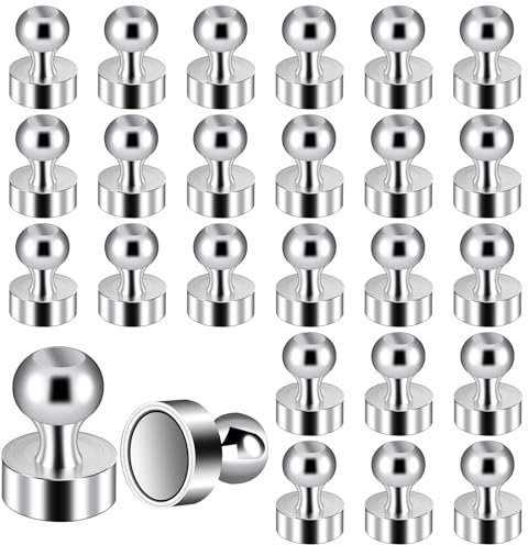 26 Stück Neodym Magnet, Magneten Starker Halt N52 Kleine Magnete mit Aufbewahrungsbox Kegelmagnete für Magnettafel Kühlschrank Pinnwand Whiteboard (12x16 mm)