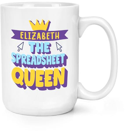 Personalised The Spreadsheet Queen 15oz Large Mug Cup