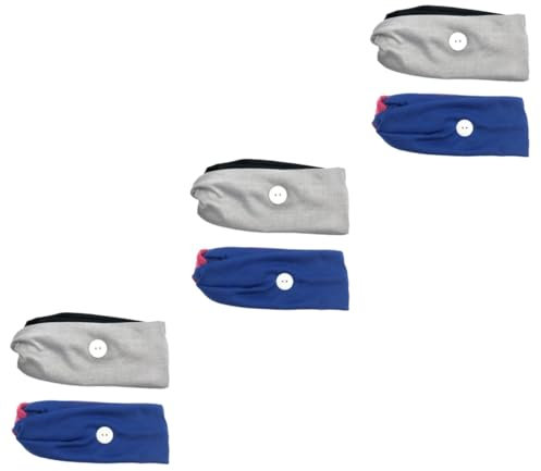 Haarschmuck 6 Stk Haarbänder geknotete Stirnbänder geknotetes Stirnband Sport-Stirnband Damen Haarband elastische Kopfbedeckung mit Haken Knopf Turban Ohrschlaufe Fitness Schal