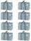 VENO 8 Pack Extra Large Christmas Ornament Organizer Storage Bags for Moving, Santa Sacks Toys Storage Box, College Packing Supplies Moving Bags, Dorm Foldable Heavy-Duty Tote Basket(Light Blue Matte)