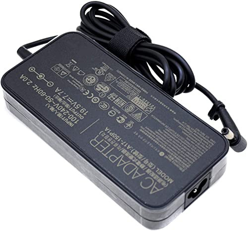 RUKIPLAY Adaptador para ordenador portátil, 19,5 V, 7,7 A, 150 W, A17-150P1A, fuente de alimentación compatible con Asus Laptop Charger 5,5 x 2,5 mm (no 4,5 x 3,0 mm)
