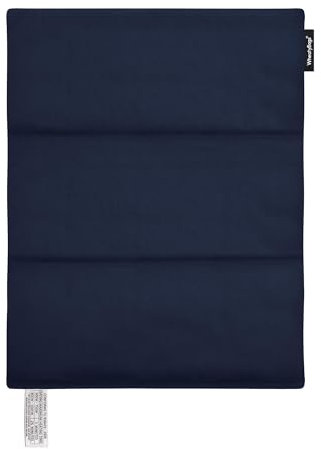Wheat Bag Microwaveable Heating Pad (Very Large) 40cm x 30cm (3 Compartments) - (Cotton Fabric - Navy Blue)