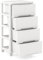 CASART Chest of Drawers, 4/5/6 Tiers Mobile Storage Dresser Cabinet Tower Unit with Wheels, Plastic Storage Chest Utility Storage Drawers for Bedroom Living Room Kitchen Bathroom (4-Tier)