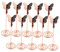 Amosfun 10st Notizordner Desktop-postkartenhalter Kleiner Tischhalter Tischbildhalter Platzhalter Fotohalter Draht Bild Picks Tischbild Steht Memohalter Bildnotizhalter Rose Gold Eisen
