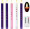 Stmarry Flameless Taper Candles with Remote and Timer - 10 Inch Advent LED Candlesticks Battery Operated Tall Taper Candles with 3D Flickering Flame, 5 Pack