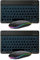 2 Pack Ultra-Slim Bluetooth Keyboard and Mouse Portable Mini Wireless Keyboard Rechargeable 7-Color Backlit for Apple iPad iPhone Samsung Tablet iPhone Smartphone iOS Android Windows,Black
