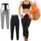 AZIDWERYQ Sauna Pants for Women High Waist Shapewear Sauna Suit Women, Slimming Exercise Accessories Easy Care Black Sauna Pants Fitness Gym Yoga Women Girl Sauna Suit Women