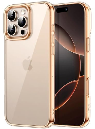 JETech Case for iPhone 16 Pro Max 6.9-Inch, Non-Yellowing Shockproof Phone Bumper Cover, Anti-Scratch Clear Back (Desert)