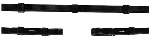 BR Shetland Zügel mit Grip und Lederstegen