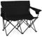 COSTWAY Campingstuhl für 2 Personen, Klappstuhl mit Getränkehaltern, Armlehnen & Tragetasche, 300 kg Tragfähigkeit, klappbarer Campingsofa, Faltstuhl für Camping, Picknick, Angeln (Schwarz)