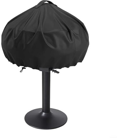 Springwillfly Waterproof BBQ Grill Cover For Mini Round Electric Grills,420D Oxford Fabric, Adjustable Drawstring, With Storage Bag,Black