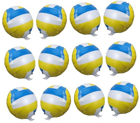 CVUTOVO 12stücke Volleyball-folienballons Sportballons Für Geburtstagsfeiern Und Dekoration Aluminiumfolienballons Für Partys Und Events