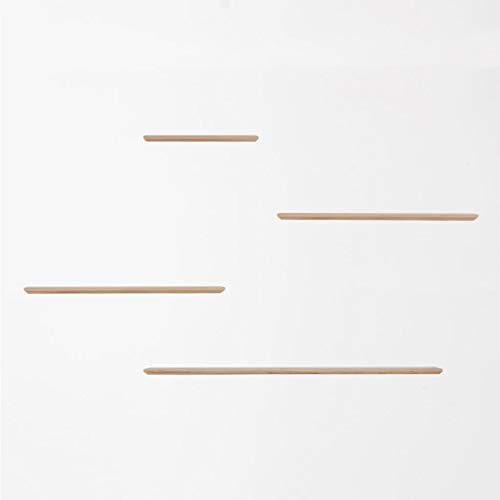 BOFIBO Schweberegale Schwimmdock Regale Set von 3 Schwimmwandregalen Holzregale for Wandhauptspeicherorganisator Regal Display- Regale mit unsichtbaren Klammern, Weiss(C)
