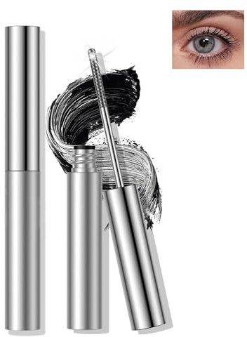 Schwarz Iron Eye Mascara mit Metallbürste für Verlängert Pflegende Wimpern | Metal Washable Mascara Wasserfest & Langanhaltend, 3D Curling Volume Hypoallergen Wimperntusche Make-up für Ältere Frauen