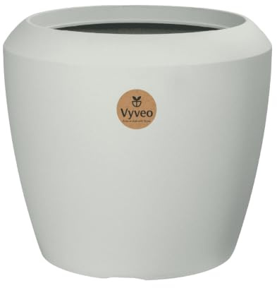 Vyveo - Blumentopf Liora - 44x40 - Weiß - Blumentopf für den Innen- und Außeneinsatz - Übertopf - Pflanztopf - Pflanzgefäß