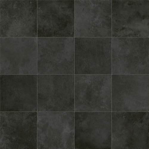 Internethandel Pfordt CV Bodenbelag Fliese Zala Anthrazit 250x200 cm | PVC Boden in Fliesenoptik für Wohnzimmer, Esszimmer, Flur und Küche, 1,5 mm Gesamtdicke und Nutzungsklasse 21