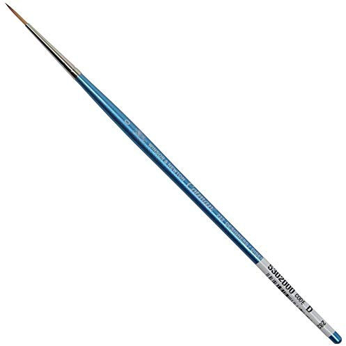 Winsor & Newton 5302000 Cotman Aquarell Synthetikhaar Pinsel - Serie 222 - Designerpinsel, Schlepperpinsel mit exzellenter Sprungkraft, Farbragekraft und Punktgenauigkeit, kurzer Stiel - Nr. 0-1,2 mm