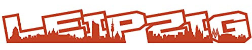 Samunshi® Autoaufkleber Leipzig Schriftzug Skyline Aufkleber 30 x 4,1cm kupfermetalleffekt