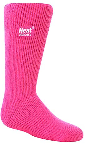 Heat Holders - Chaussettes - - Uni Fille Multicolore Bigarré 2-5 Uk, 34-39 Eur, 2-8 US Age 8 years + - Rose - Rose fluo - 8 ans