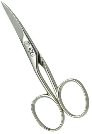 Gifaz Forbici per Unghie e Pelle sinistre in Acciaio al Carbonio Made in Italy: per Manicure e Pedicure, Lame Curve (per Mancini 9 Cm.)